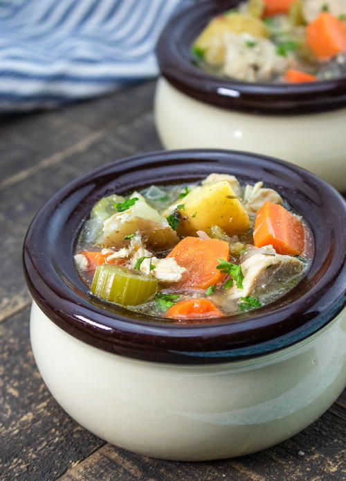 Hearty Chicken Stew In A Slow Cooker