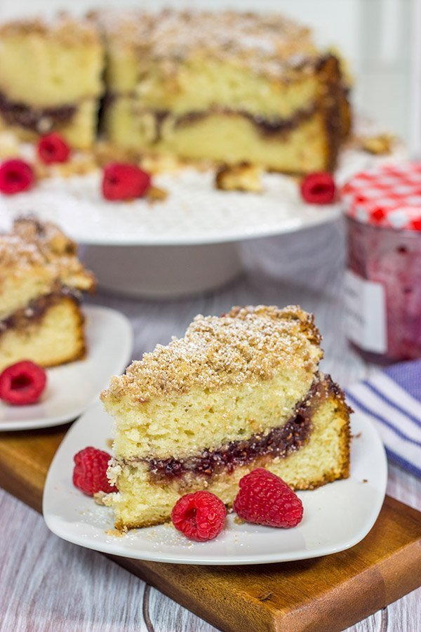 Raspberry Jam Filled Coffee Cake