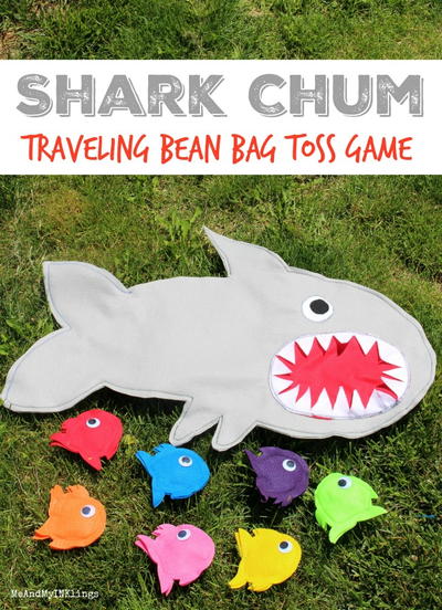 Diy Party Bean Bag Game (shark Themed)