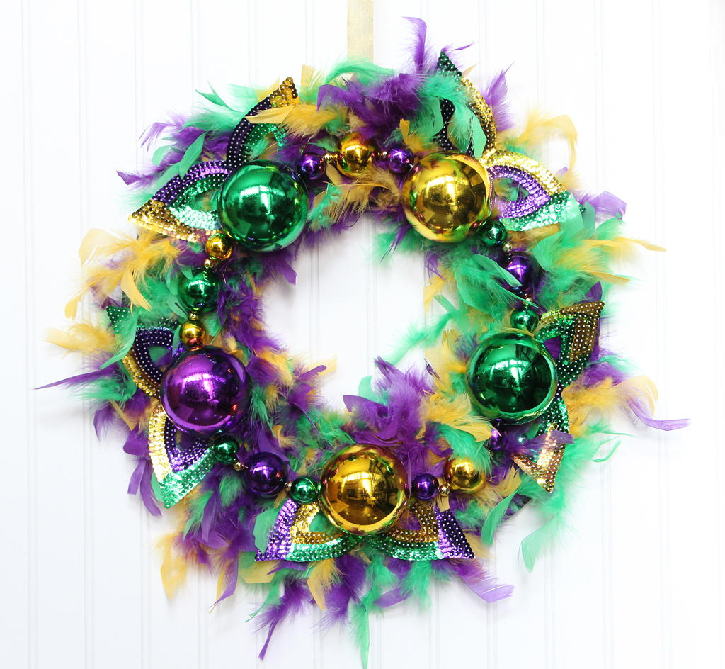 mardi gras wreath christmas decorations