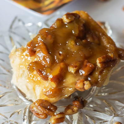 Easy Biscuits With Pecan Pie Topping