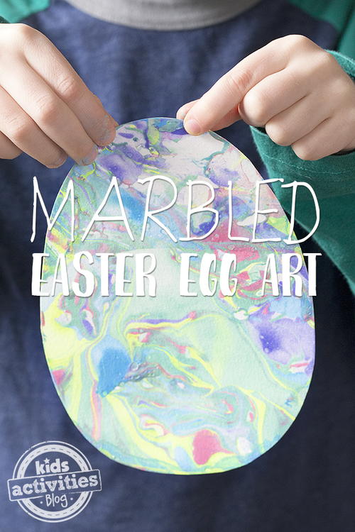 Marbled Easter Egg Art