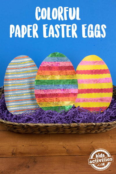 Colorful Paper Easter Eggs