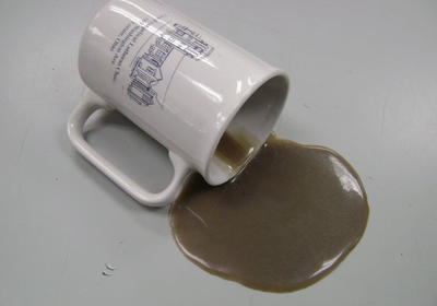 DIY Spilled Coffee Prank for April Fools' Day
