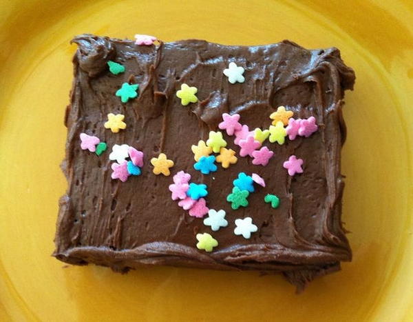 Sponge Brownie Prank for April Fools' Day