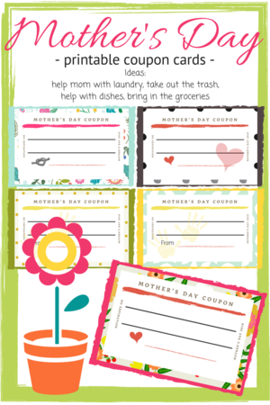 Free Mother's Day Printable Coupon Cards