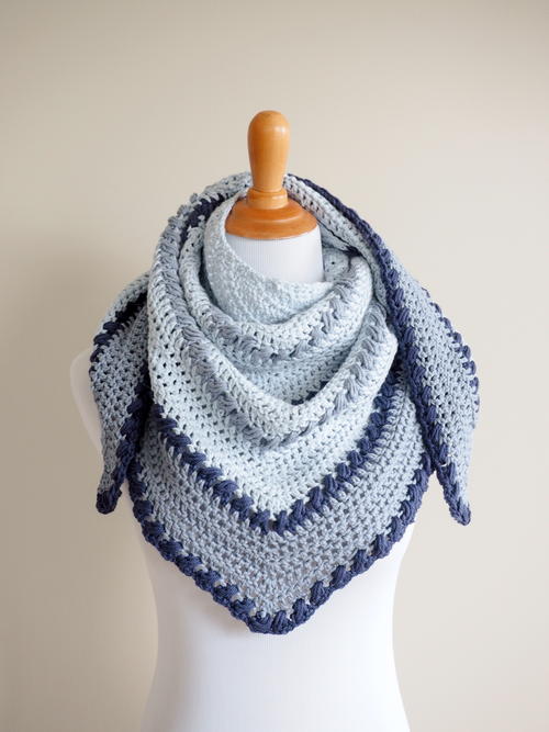 Puff Stitch Crochet Shawl Pattern