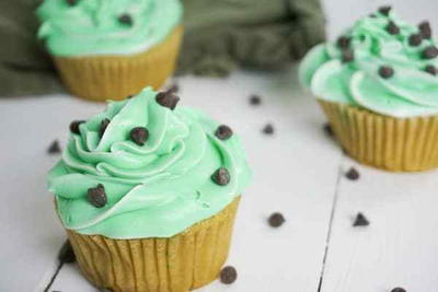 Boozy Andes Mint Cupcakes