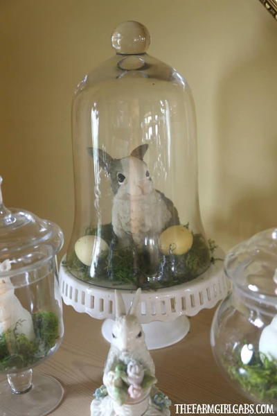Diy Spring Bunny Jar Display