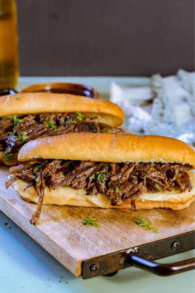 Easy Slow Cooker French Dip Sandwiches | AllFreeSlowCookerRecipes.com