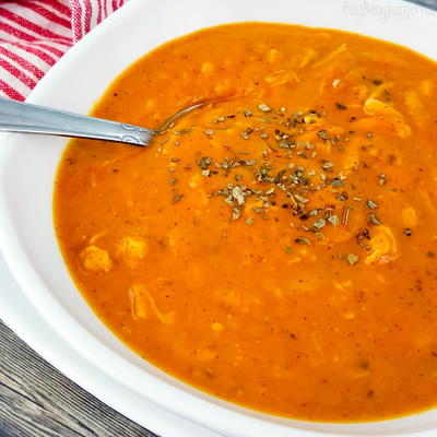 Tomato Chicken Orzo Soup