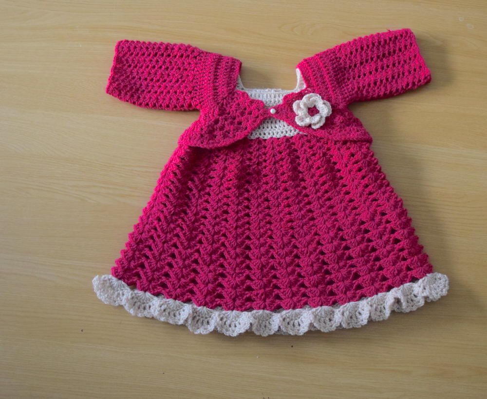 Plum Crochet Baby Dress | AllFreeCrochet.com Plum Crochet Baby Dress | AllFreeCrochet.com