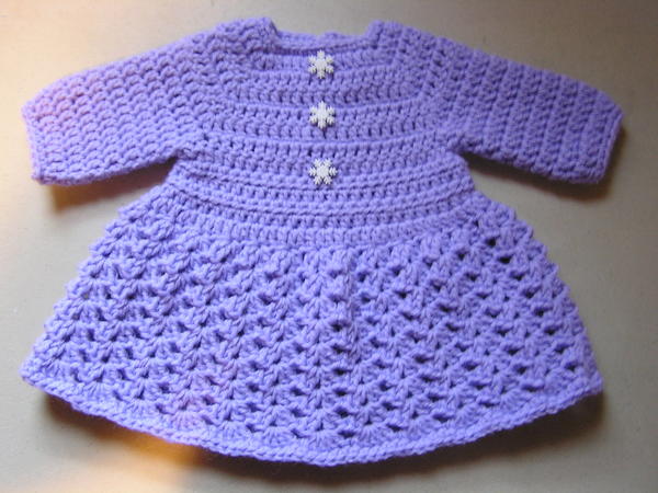 Handmade Woolen Brown Full Sleeve Frock Sweater for Baby Girls  Brown  White  Tistook