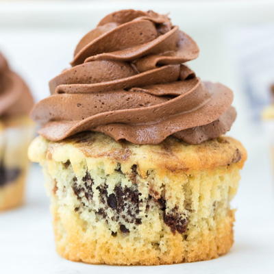 Marble Cupcakes With Chocolate Buttercream Frosting