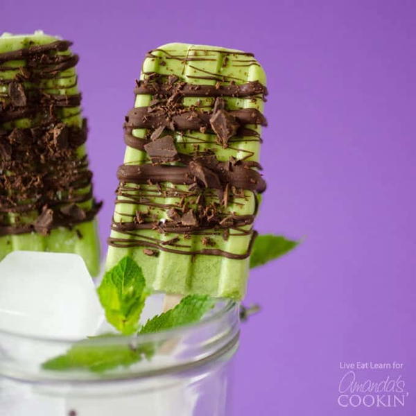 Mint Chocolate Popsicles