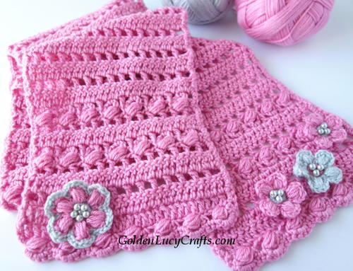 Spring Blossom Crochet Scarf | AllFreeCrochet.com