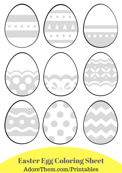 Easter Egg Coloring Page For Kids | AllFreePaperCrafts.com