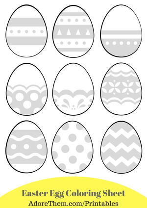 easter egg coloring pages kids