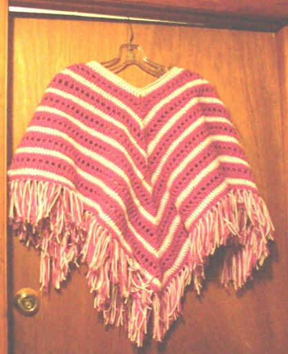 Childs Striped Poncho