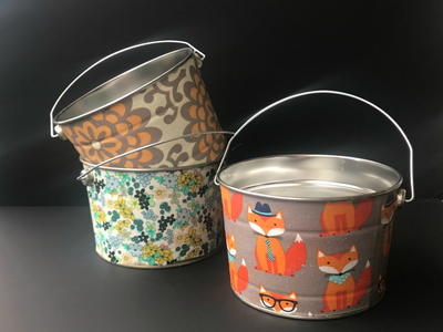 Fabric Covered Buckets
