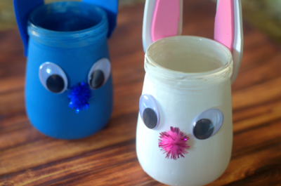 Fox And Bunny Jars Kids Craft