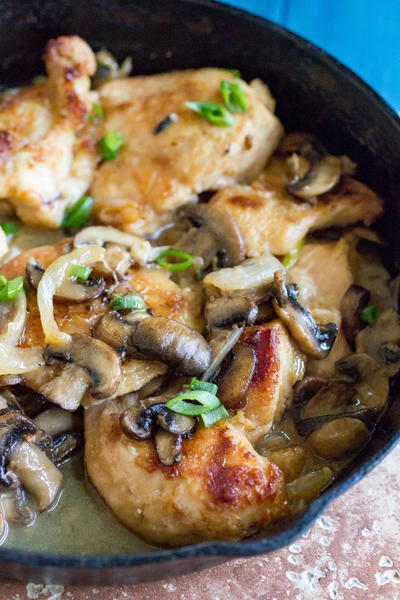 Traeger White Wine Chicken And Mushrooms