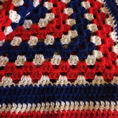 American Pride Granny Square Blanket