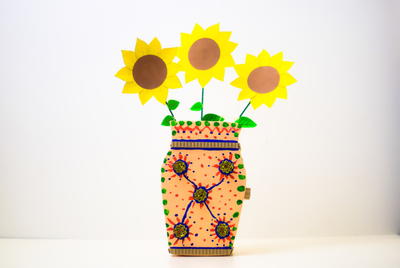 Paper Mache Flower Vase