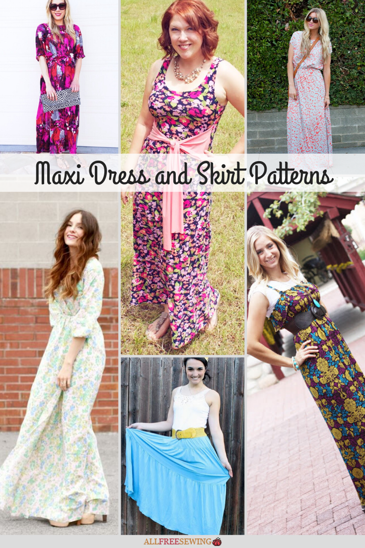 30 Maxi Dress Patterns Maxi Skirts FREE AllFreeSewing