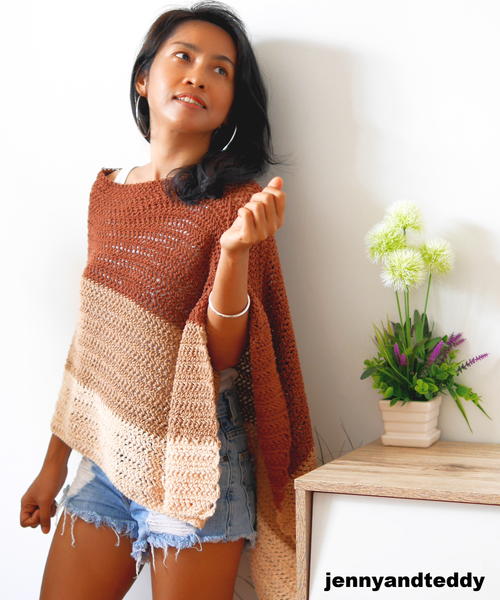 Cookie And Cream Poncho Wrap
