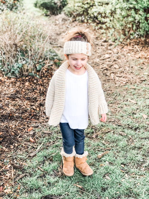 Light And Airy Crochet Cardigan And Heaband