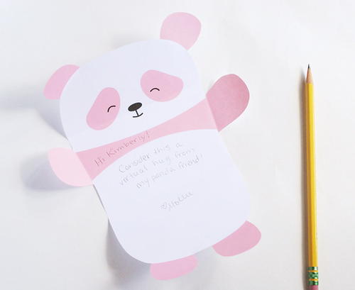 Printable Pink Panda Paper