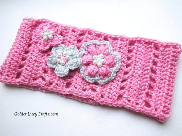 Spring Blossom Crochet Headband
