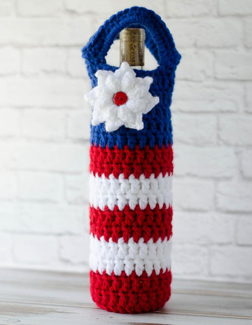 Flag Wine Cozy