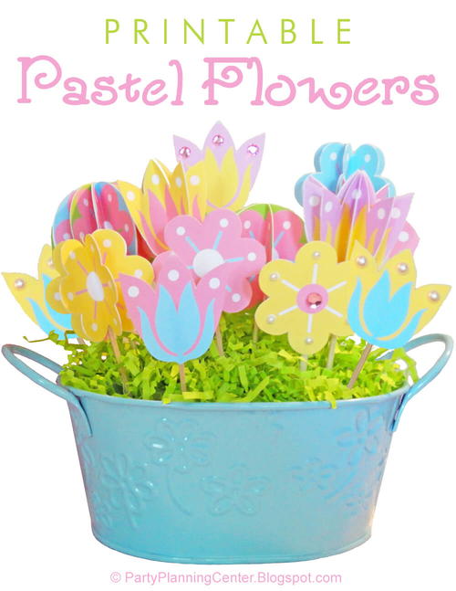 Printable Pastel Flowers