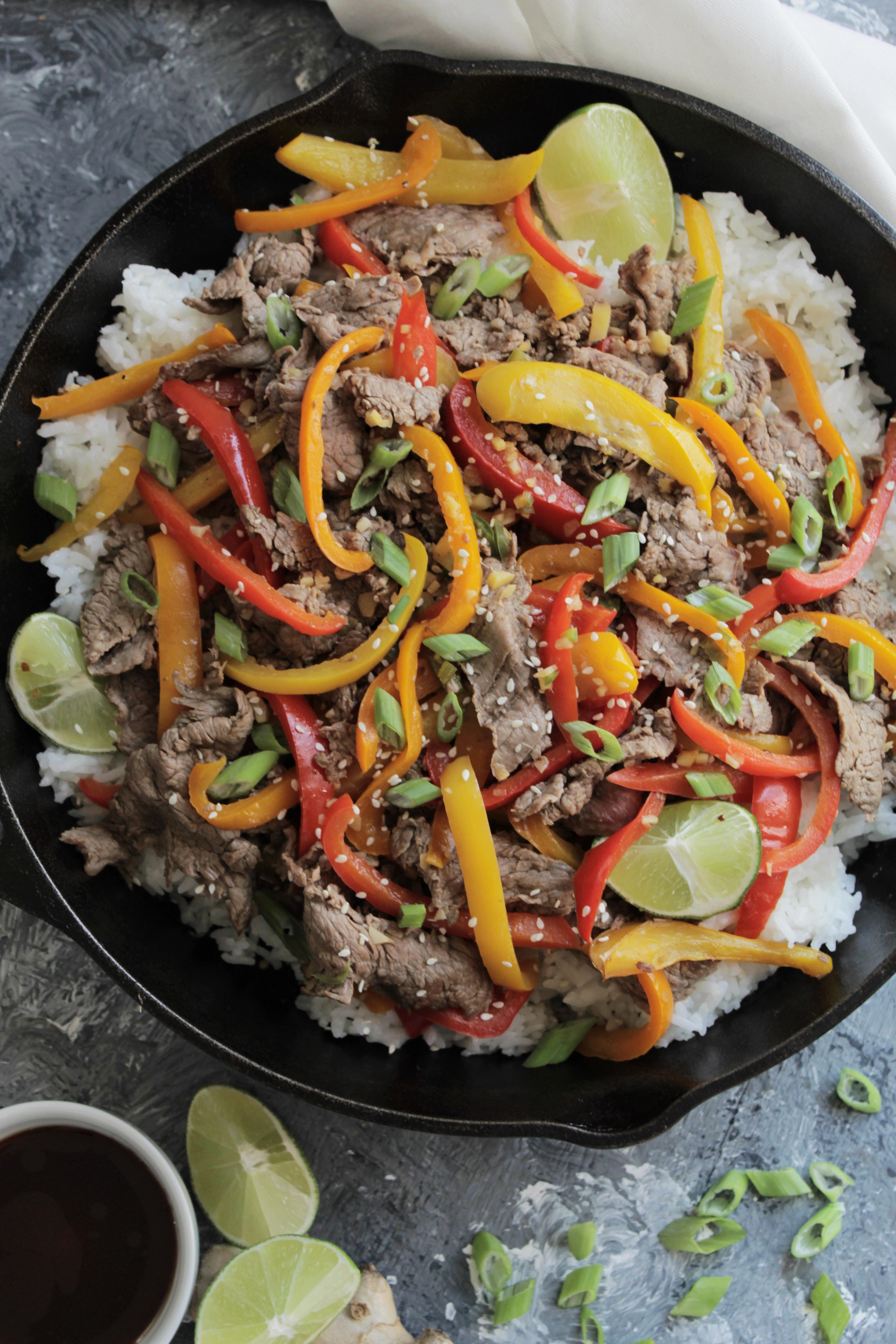 Asian Beef & Pepper Stir Fry | FaveHealthyRecipes.com