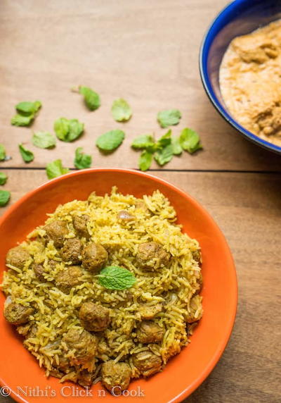 Soya Chunks Biriyani