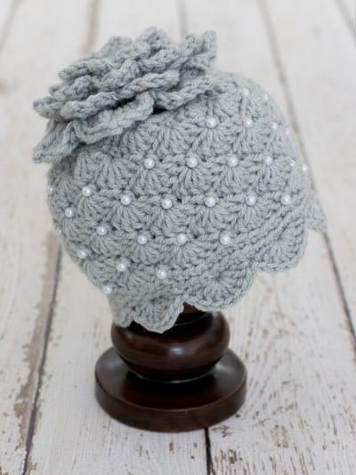 Lily Garden Crochet Hat Pattern Topped With A Flower
