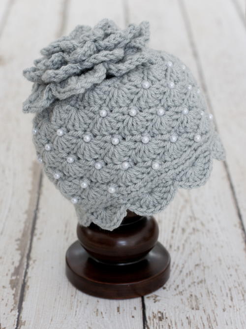 “lily Garden” Crochet Hat Pattern Topped With A Flower