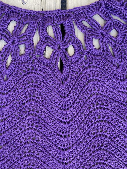 Twilight Skies Motif Yoke Crochet Vest Pattern