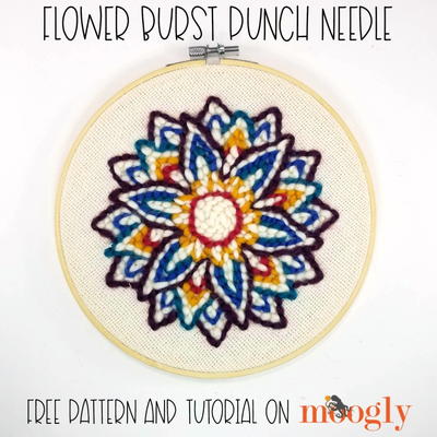 Flower Burst Punch Needle Pattern