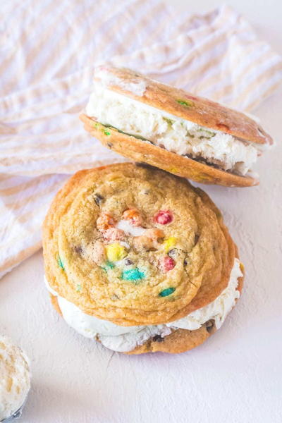 Homemade M&m Cookie Ice Cream Sandwich Recipe