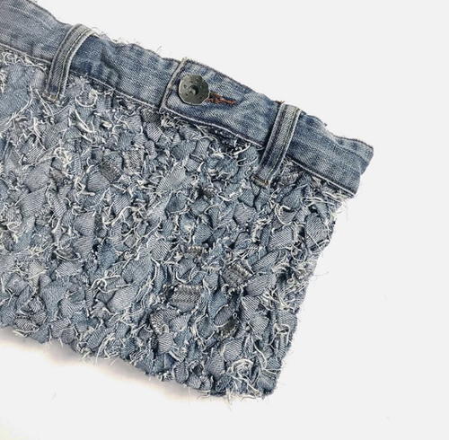 Jeans Yarn Clutch Bag 