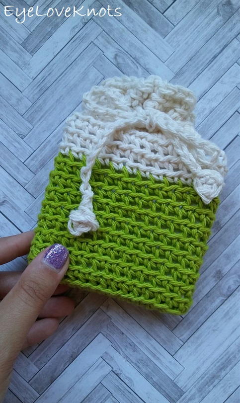 Dip-dyed Soap Cozy Or Small Gift Bag | AllFreeCrochet.com
