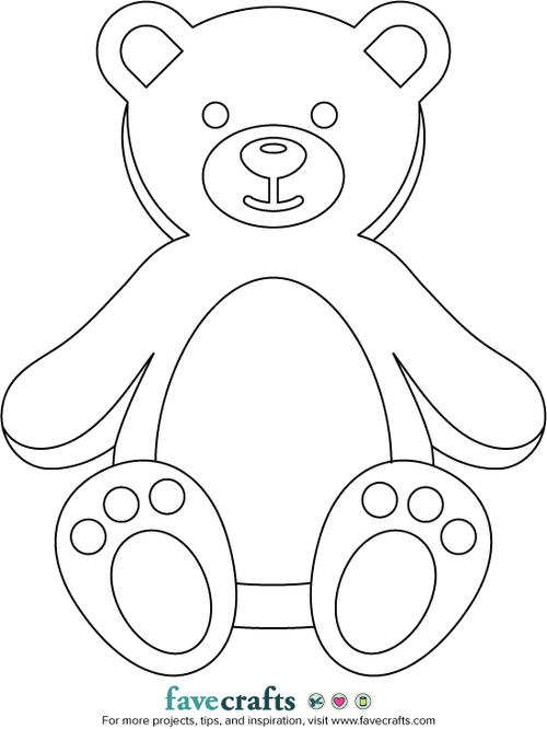 Printable Teddy Bear | FaveCrafts.com