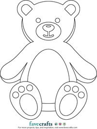 Printable Teddy Bear FaveCrafts Com