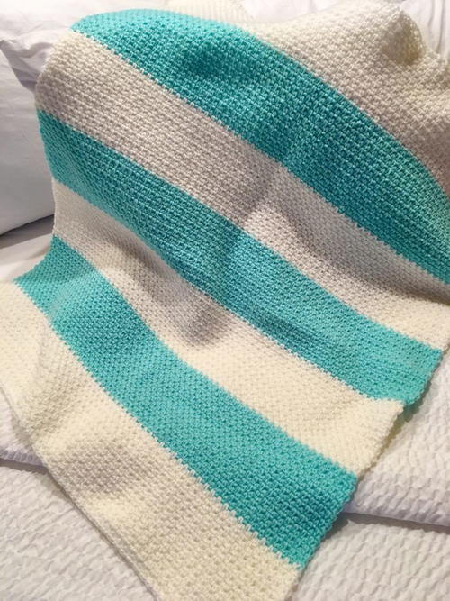 How To Crochet The Linen Stitch Baby Blanket