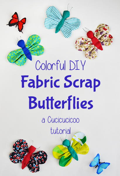 Scrap Fabric Butterflies