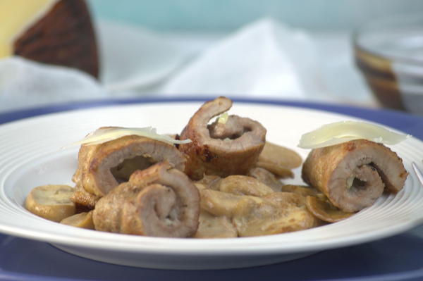 Pork Rolls With Provolone Cheese