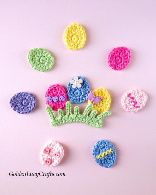 Crochet Easter Egg Applique